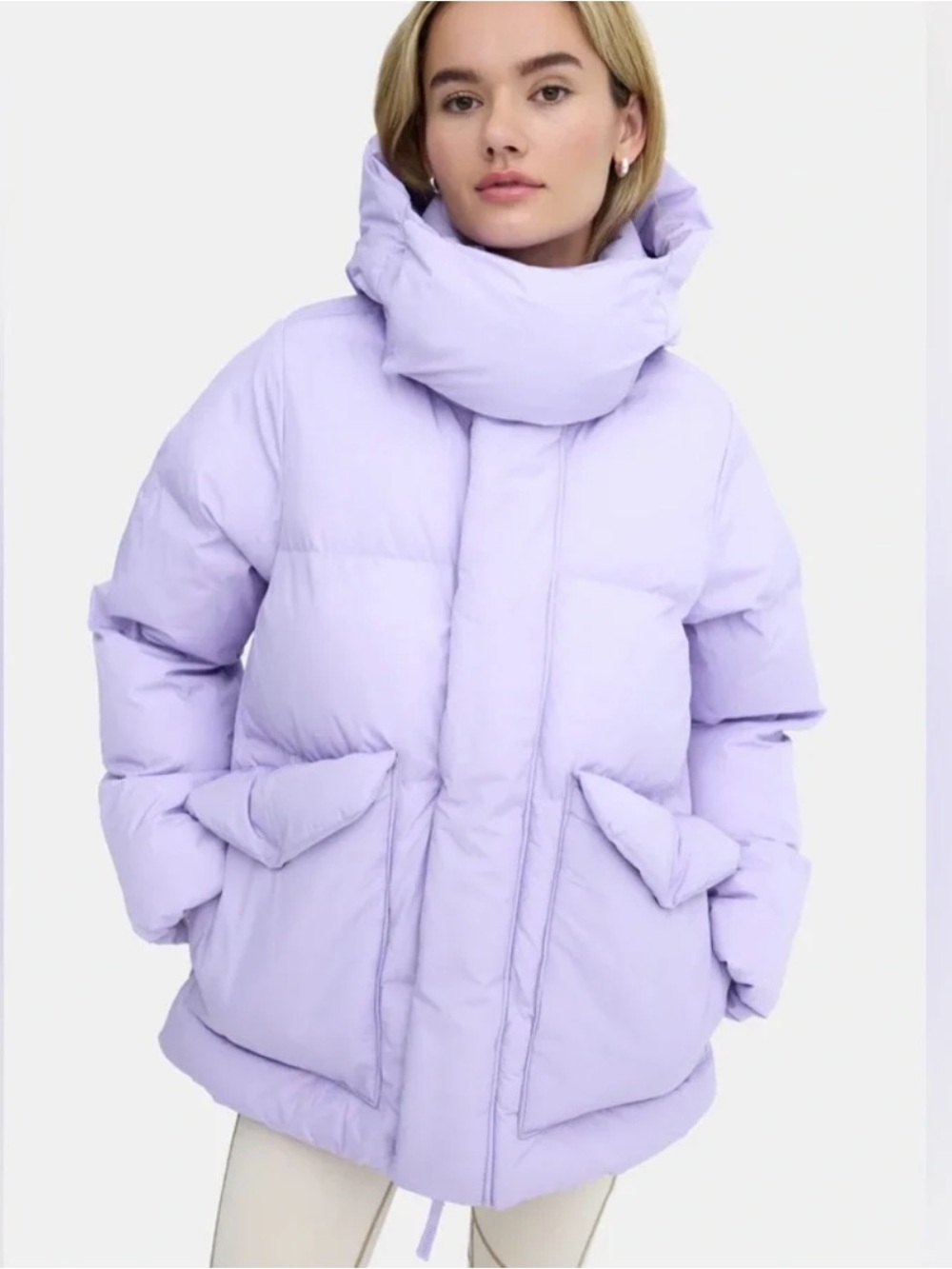 HALFDAYS wheeler parka lilac insulated down coat